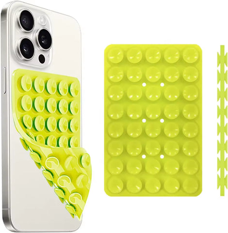 シリコン吸盤式スマホケースマウント 両面使用可能 ハンズフリー 強力グリップ ホルダー 自撮りや動画撮影用 iPhone・Android対応