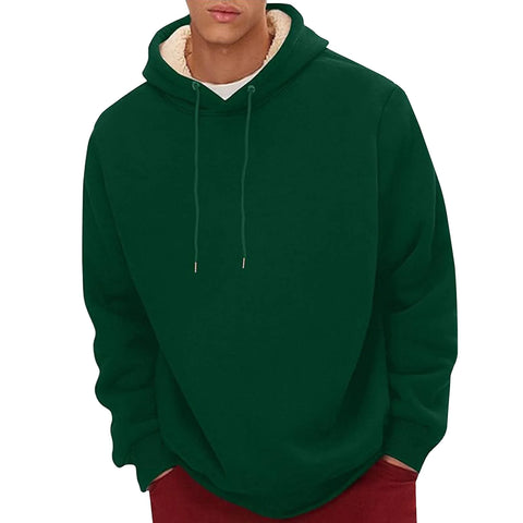 メンズジャケット フード付きプルオーバー 個性派ストリート系スウェット 厚手 長袖 あたたかいフード付き冬用コート