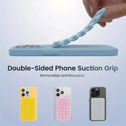 シリコン吸盤式スマホケースマウント 両面使用可能 ハンズフリー 強力グリップ ホルダー 自撮りや動画撮影用 iPhone・Android対応