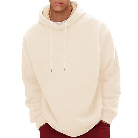 メンズジャケット フード付きプルオーバー 個性派ストリート系スウェット 厚手 長袖 あたたかいフード付き冬用コート