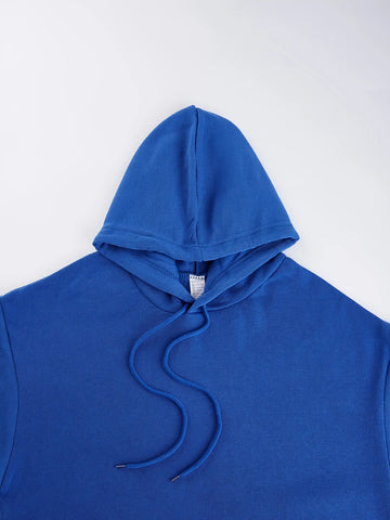 メンズ 無地 あたたかいフリースフーディー オーバーサイズ フード付きスウェットシャツ 秋 カジュアル ファッション ポケット付き 快適でシンプルなトップス