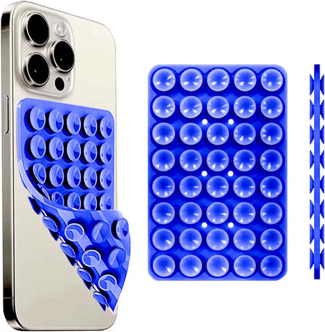 シリコン吸盤式スマホケースマウント 両面使用可能 ハンズフリー 強力グリップ ホルダー 自撮りや動画撮影用 iPhone・Android対応