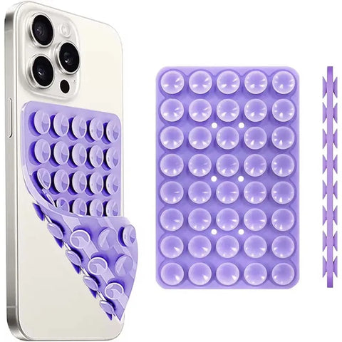 シリコン吸盤式スマホケースマウント 両面使用可能 ハンズフリー 強力グリップ ホルダー 自撮りや動画撮影用 iPhone・Android対応