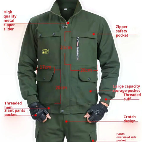 作業服セット 快適で耐久性あり｜溶接・自動車修理・屋外作業・建設現場向けワークウェア